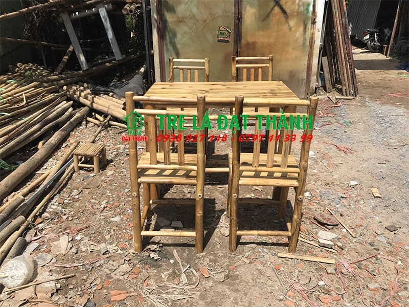 Bàn Ghế Ăn Bằng Tre - BGABT005